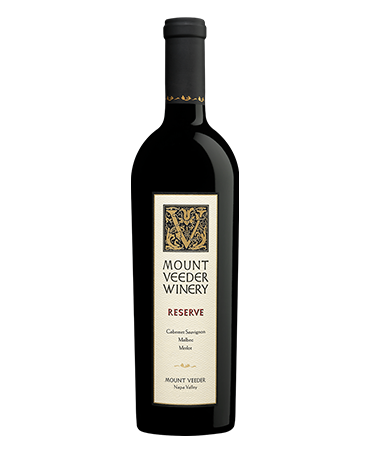 A bottle of 2014 Mount Veeder Reserve Red Blend Napa Valley on a white background